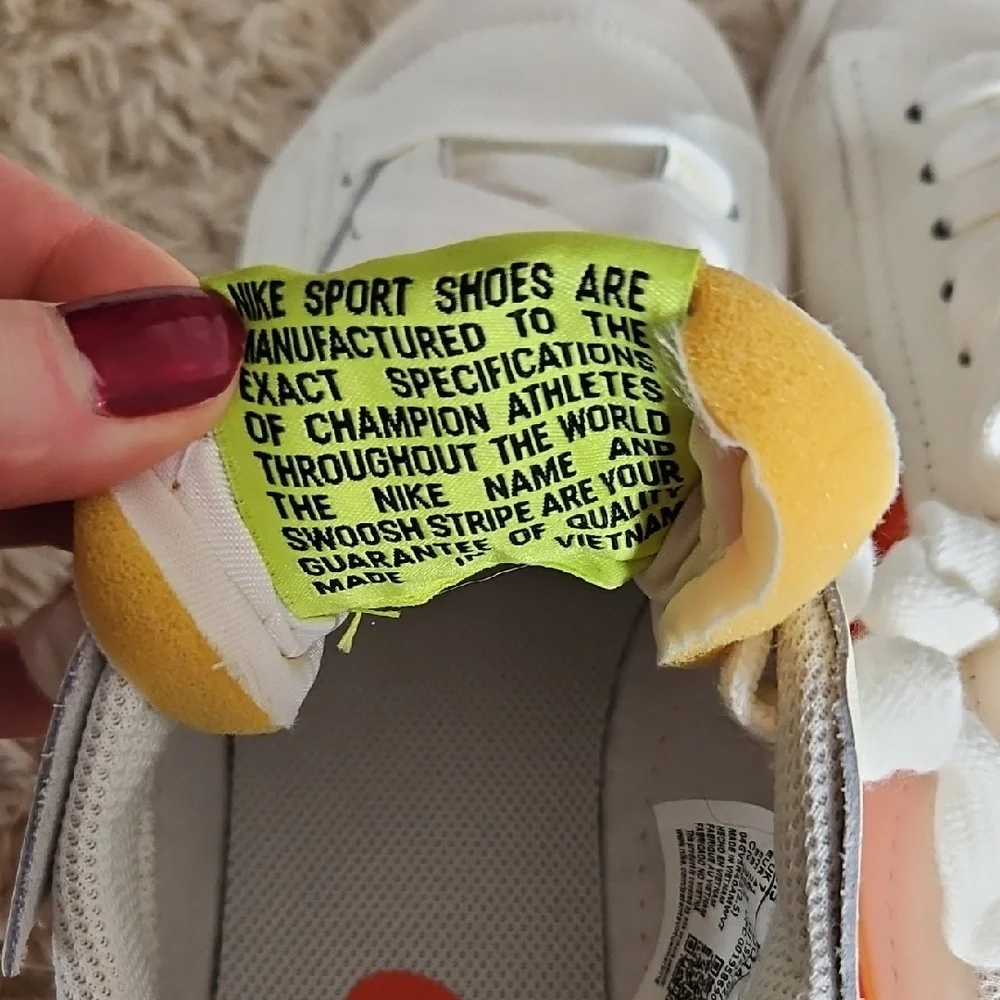 Nike Cream and Orange Blazer Sneakers